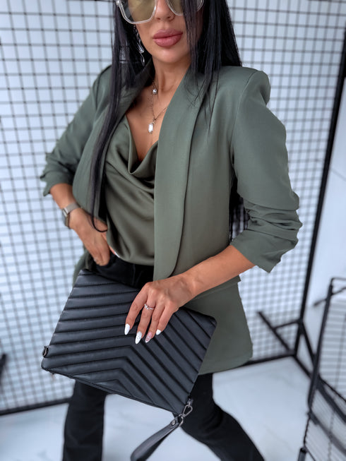 Haki, ONE SIZE žakete + haki tops